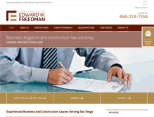 Tablet Screenshot of lawofficeofedwardwfreedman.com